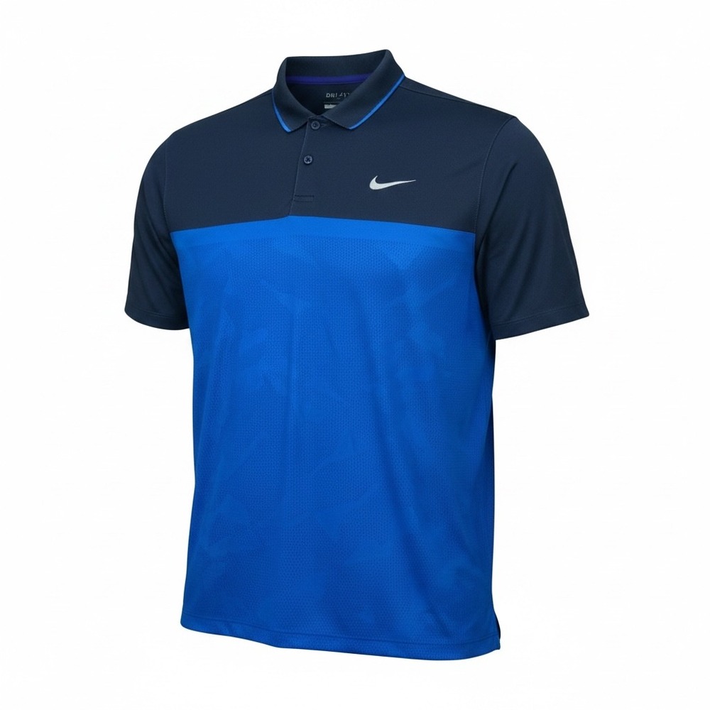 Nike Golf Tour Performance Dri-FIT Polo Shirt Mens XXL Blue Colorblock Camo